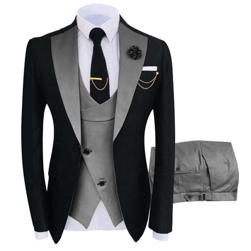 New Arrival Terno Masculino Slim Fit Blazer Ball And Groom Suits For Men Boutique Fashion Wedding