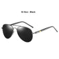 Vintage Black Pilot Sunglasses UV400