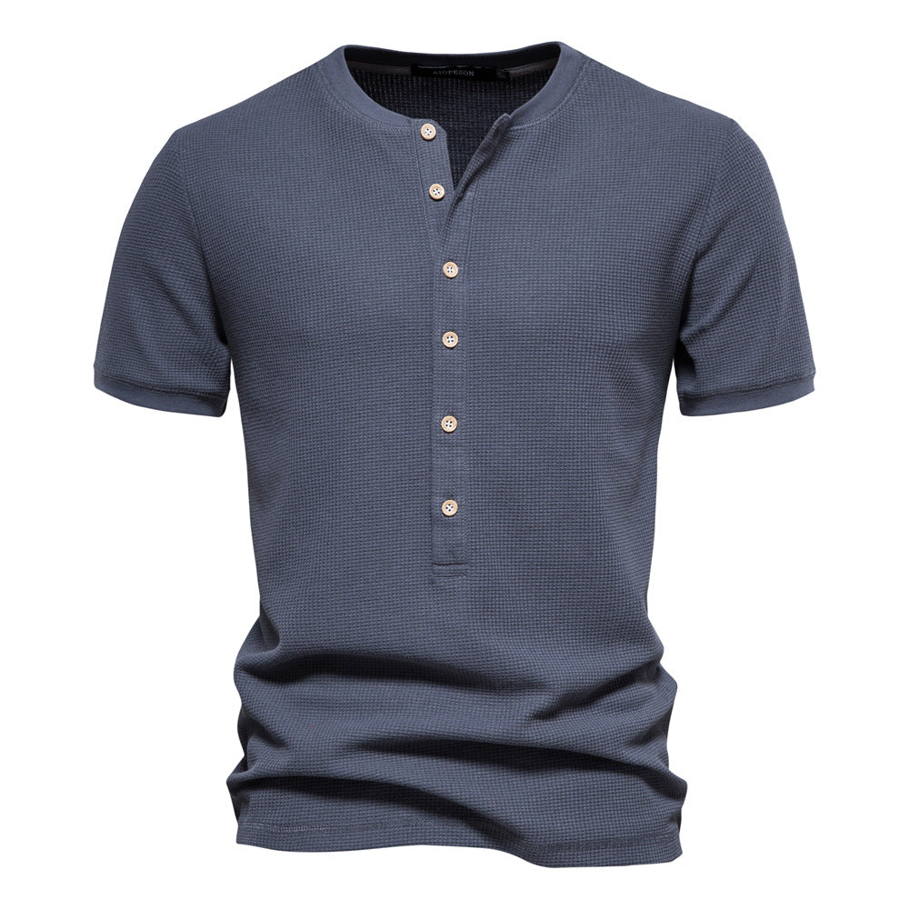 Fashion casual solid color round neck t-shirt for men
