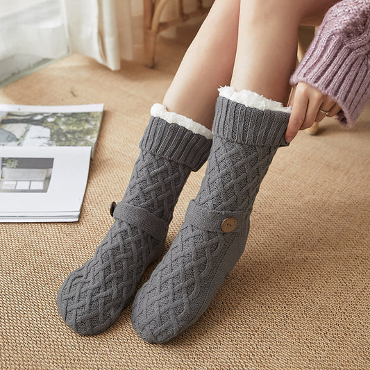 Christmas socks made of lambswool floor and snow socks lined with fleece