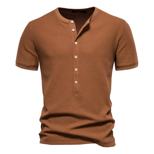 Fashion casual solid color round neck t-shirt for men