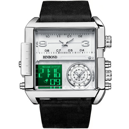 Men's fashion large dial multifunctional sports quartz watch