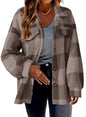 Winter plush coat with checked pocket and buttons