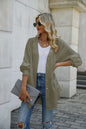 Fashionable casual women's dress with V-neck and long sleeves