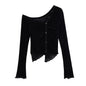 Women's slim fit irregular fit top in European and American style