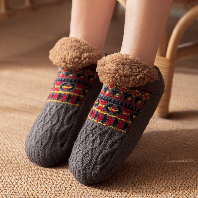 Autumn and winter floor socks home warm women's socks snow non-slip