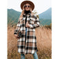 Fashionable, casual checked jacket for women