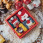 Niedliche modische Weihnachtsstrümpfe in der Mitte der Wade in Geschenkbox für Damen