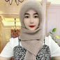 Damenmütze Neuer mit Fleece gefütterter verdickter Schal im integrierten Stil