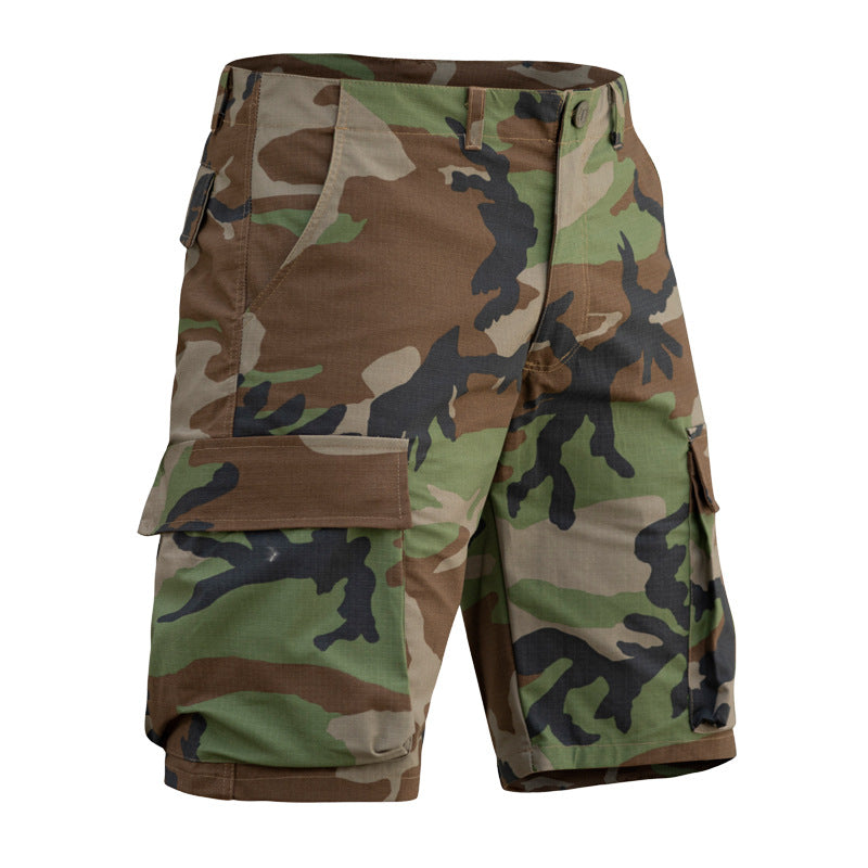 Outdoor stretch camouflage tactical shorts for mountaineers