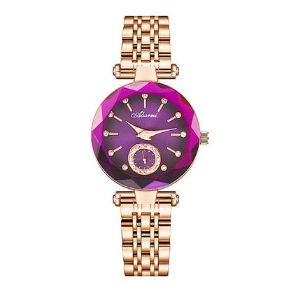 Ladies fashion quartz watch with simple cut