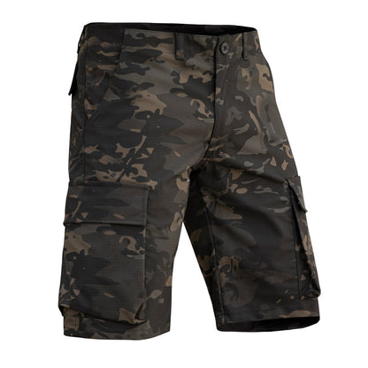 Outdoor stretch camouflage tactical shorts for mountaineers