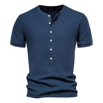 Fashion casual solid color round neck t-shirt for men