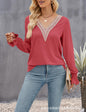 Women's V-neck long sleeve t-shirt