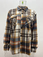 Men's Fashion Simple Plaid Shirt Long Sleeve Button Coat