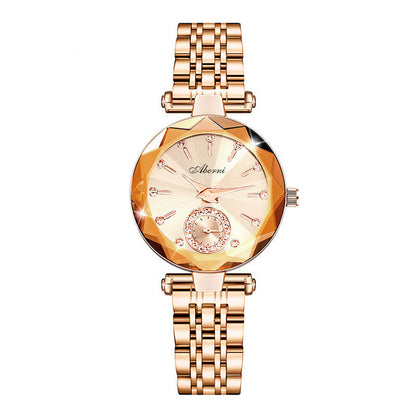 Ladies fashion quartz watch with simple cut