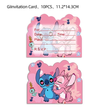 Disney Stich Partei Liefert Papier Servietten Tischdecke Platte Ballon Rosa Engel Thema Baby Dusche Mädchen Geburtstag Party Dekoration