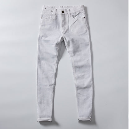7 Color Men Stretch Skinny Jeans Fashion Casual Slim Fit Denim Pants Male Gray Black Khaki White Trousers Brand