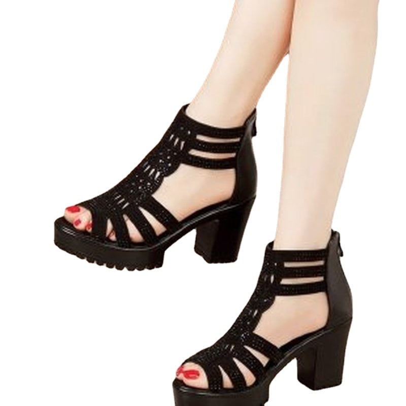 High heel gladiator sandals