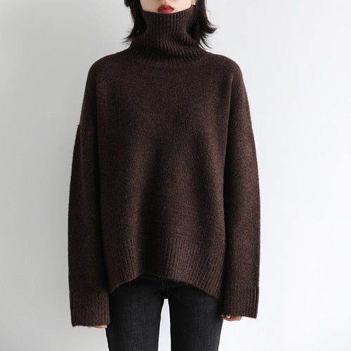 Pullover Strickwaren Grundlegende Weibliche Tops Herbst Winter