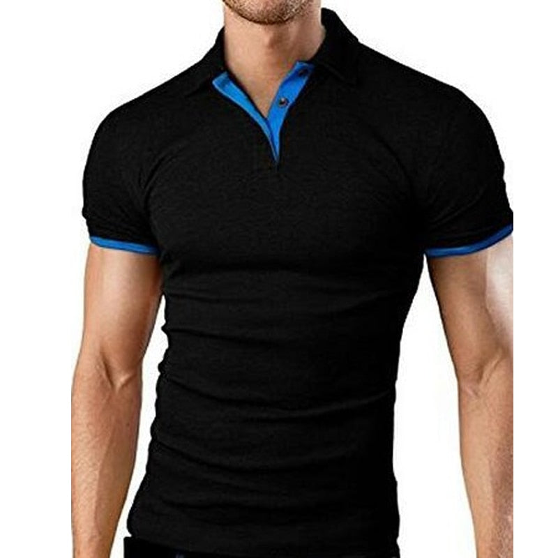 Covrlge Polo Shirt Men Summer Stritching Men's Shorts Sleeve Polo Business Clothing Luxury Men T Shirt Brand Polos MTP129