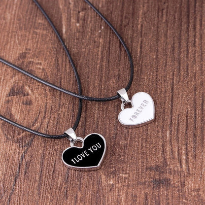 Cute Black And White Ghost Pendant Necklaces For Women Men Best Friend Lovely Ghost Pendant Couple Necklace Fashion Jewelry