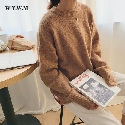 Cashmere Elegant Women Sweater Oversized Knitted Basic