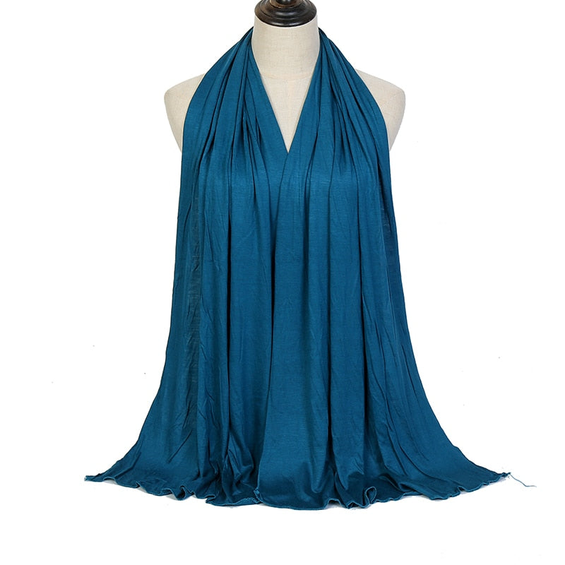 Ramadan Jersey Hijab Schal Für Muslimische Frauen Schal Stretchy Einfach Hijabs