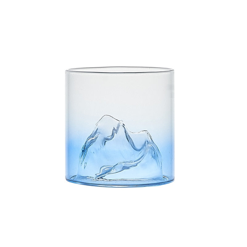 Japanische Glas Tasse 3d Berg Wasser Glas Gletscher Becher Tasse Glas Fuji Kunstwerk Geschenk  Flasche Trink geschirr heiß