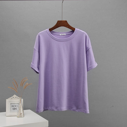 Summer Cotton Sets Women Casual Two Pieces Short Sleeve T Shirts