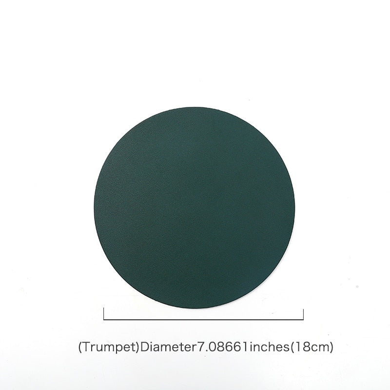 Isolierung Öldicht Leder Tischset Westlichen Lebensmittel Dining Geschirr Tisch Matte Bremsbeläge Schüssel Tasse Coaster Küche Zubehör