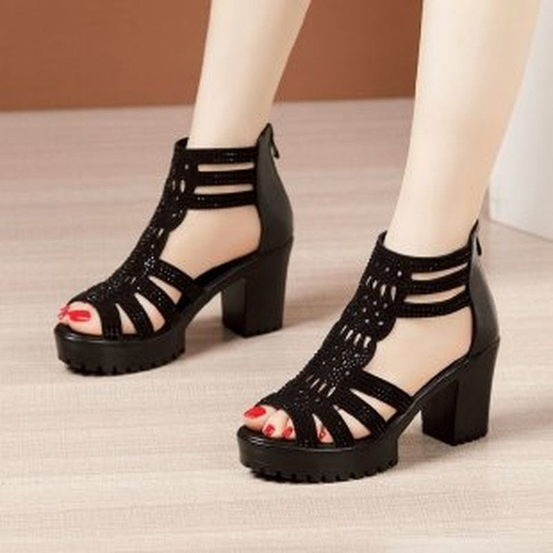 High heel gladiator sandals