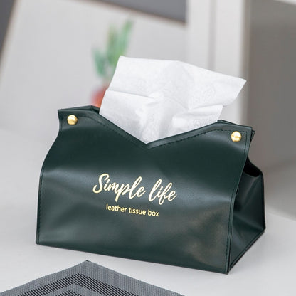 Leather Tissue Box Napkin Holder Car Tissue Box Home Living Room Holder Case Storage Hotel Carton Household Home Large Storage