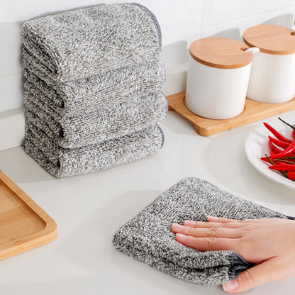 2/4/5Pcs Microfiber Kitchen Towel Set Bamboo Fier Towels for Kitchen Napkin Soft Dish Cloth Absorbent Cleaning Cloth Rags