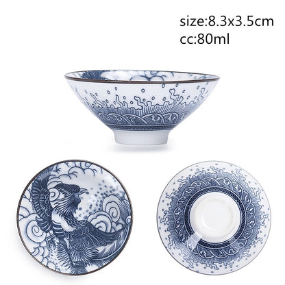 Chinese ceramic tea set tea set small tea cup single cup blue and white porcelain cup personal cup cup master cup