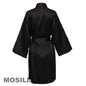 Wedding Party Team Bride Robe With Black Letters Kimono Satin Pajamas Bridesmaid Bathrobe SP2000