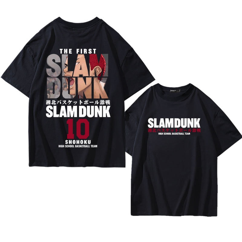 Anime Slam Dunk T-Shirt for Men Sakuragi Hanamichi Kaede Rukawa