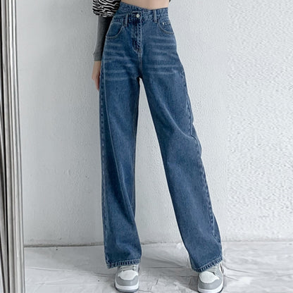 Jeans women wide leg pants mother femme black blue jeans high waist woman trousers clothing pantalones spodnie damskie