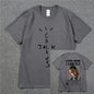 Fashion Hip Hop Men T-shirt Tour Short Sleeve CACTUS JACK Print Kanye West Basic Couple Loose Short Sleeve T-Shirt