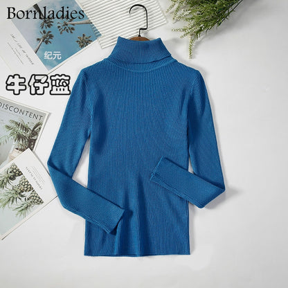 Basic Turtleneck Sweater Women Pullover Autumn Winter Tops Slim