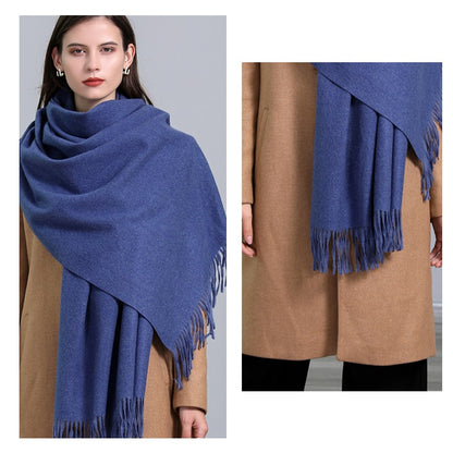 Winter Cashmere Scarf Women Thick Warm Pashmina Scarves