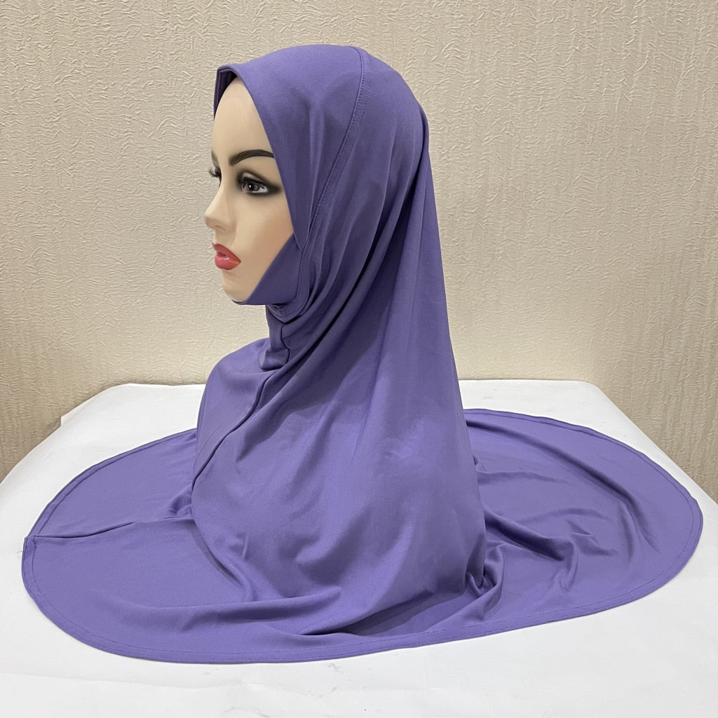 H124 plain große größe moslemisches hijab mit kinn teil top qualität Hijab