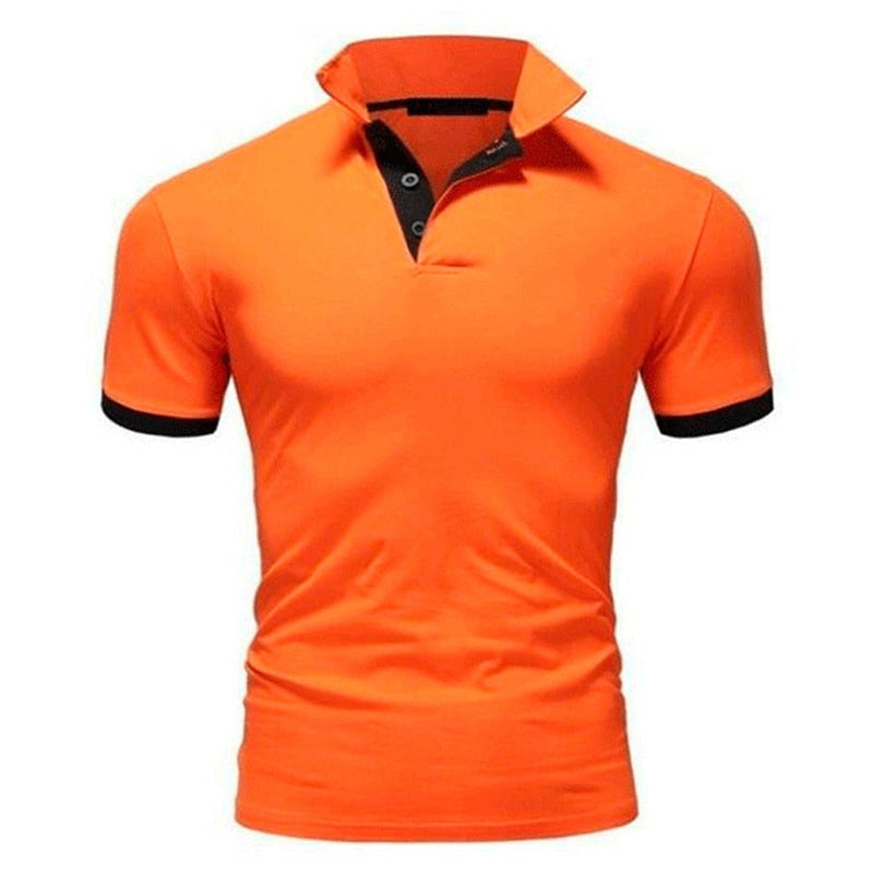 Covrlge Polo Shirt Men Summer Stritching Men's Shorts Sleeve Polo Business Clothing Luxury Men T Shirt Brand Polos MTP129