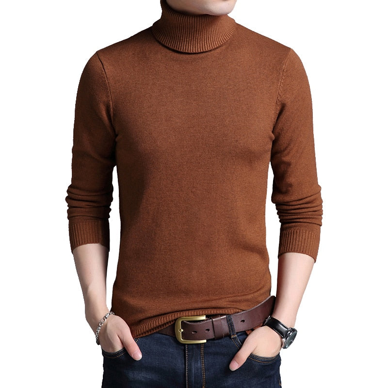 Thin Thickened Men's Base Coat Turtleneck Sweater