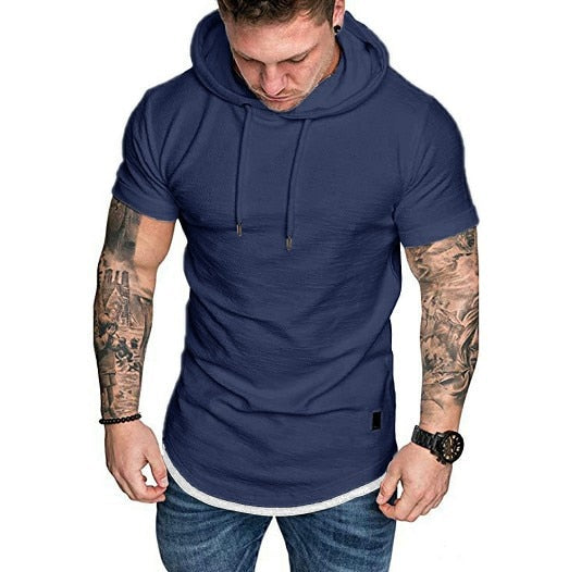 brand new men's hoodies sweatshirts short sleeve men's hoodies sweatshirt casual solid color