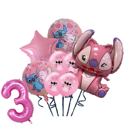 Disney Stich Partei Liefert Papier Servietten Tischdecke Platte Ballon Rosa Engel Thema Baby Dusche Mädchen Geburtstag Party Dekoration