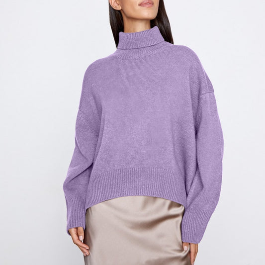 Cashmere Elegant Turtle Neck Women Sweater Soft Knitted Basic