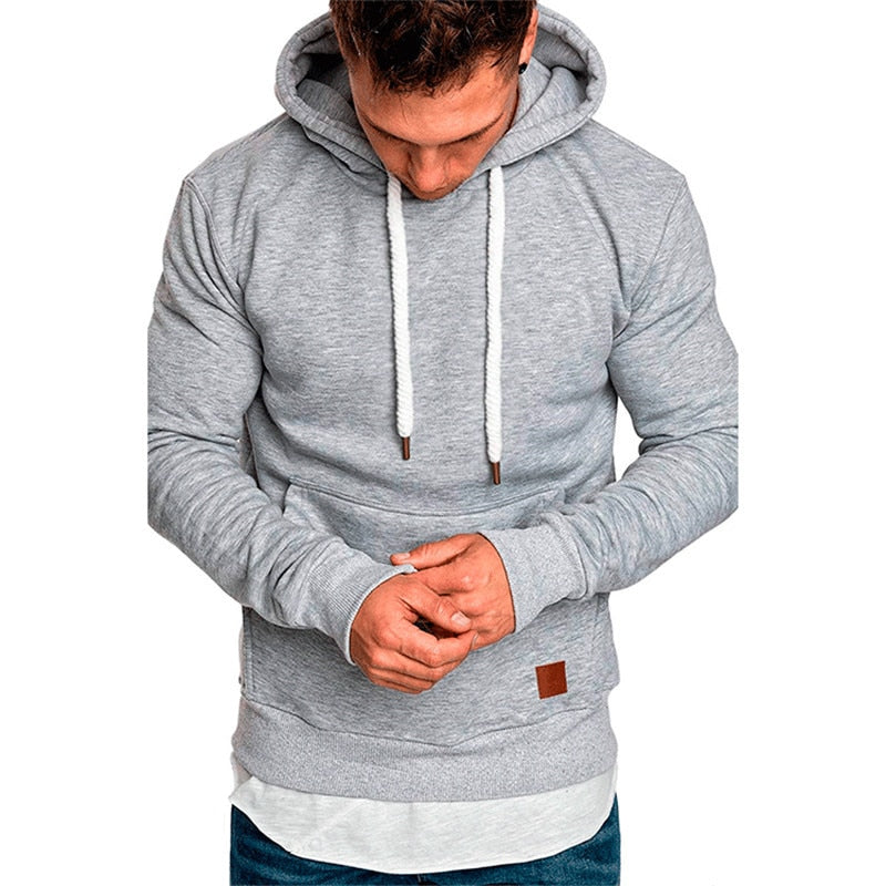 Covrlge Men's Sweatshirt Long Sleeve Autumn Spring Casual Hoodies Top Boy