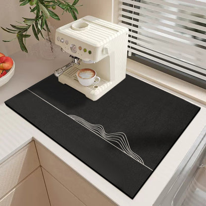 Placemat for dining table absorbent tableware mats dish drying mat drain cushion heat resistant worktop mat home decoration