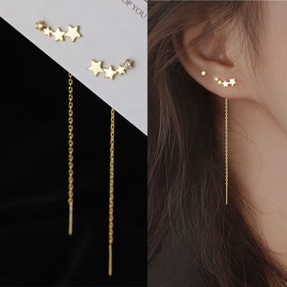 Trend Simulation Pearl Long Earrings